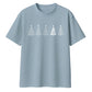 Minimal Line Art Trees Graphic Christmas Oversized T-Shirt