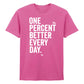 Minimal One Percent Better Every Day Graphic Unisex T-Shirt