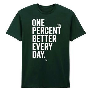 Minimal One Percent Better Every Day Graphic Unisex T-Shirt