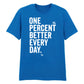 Minimal One Percent Better Every Day Graphic Unisex T-Shirt