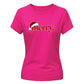 Minimal santa hat merry typography Christmas Ladies T-Shirt