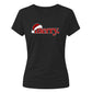 Minimal santa hat merry typography Christmas Ladies T-Shirt