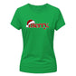 Minimal santa hat merry typography Christmas Ladies T-Shirt
