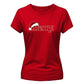 Minimal santa hat merry typography Christmas Ladies T-Shirt