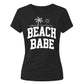 Minimalist Beach Babe Palm Tree Slogan Ladies T-Shirt