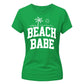 Minimalist Beach Babe Palm Tree Slogan Ladies T-Shirt