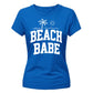 Minimalist Beach Babe Palm Tree Slogan Ladies T-Shirt