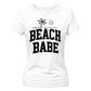 Minimalist Beach Babe Palm Tree Slogan Ladies T-Shirt