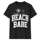 Minimalist Beach Babe Palm Tree Slogan Unisex T-Shirt