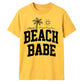Minimalist Beach Babe Palm Tree Slogan Unisex T-Shirt