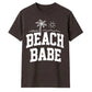 Minimalist Beach Babe Palm Tree Slogan Unisex T-Shirt