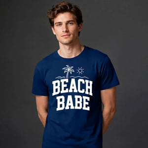 Minimalist Beach Babe Palm Tree Slogan Unisex T-Shirt
