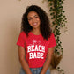 Minimalist Beach Babe Palm Tree Slogan Unisex T-Shirt