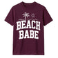 Minimalist Beach Babe Palm Tree Slogan Unisex T-Shirt