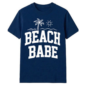 Minimalist Beach Babe Palm Tree Slogan Unisex T-Shirt