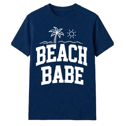 Minimalist Beach Babe Palm Tree Slogan Unisex T-Shirt