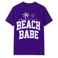 Minimalist Beach Babe Palm Tree Slogan Unisex T-Shirt