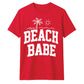 Minimalist Beach Babe Palm Tree Slogan Unisex T-Shirt