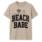 Minimalist Beach Babe Palm Tree Slogan Unisex T-Shirt