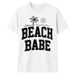 Minimalist Beach Babe Palm Tree Slogan Unisex T-Shirt