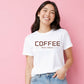 Minimalist Coffee Brew Culture Motif ladies fit T-Shirt