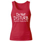 Minimalist Do Not Disturb Slogan Print Ladies Tank Top