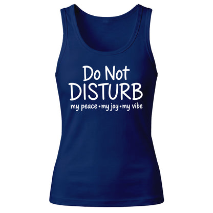 Minimalist Do Not Disturb Slogan Print Ladies Tank Top