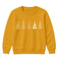 Minimalist Doodle Trees Graphic Christmas Kids Sweatshirt