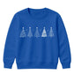 Minimalist Doodle Trees Graphic Christmas Kids Sweatshirt
