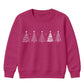 Minimalist Doodle Trees Graphic Christmas Kids Sweatshirt