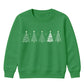 Minimalist Doodle Trees Graphic Christmas Kids Sweatshirt
