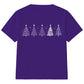Minimalist Festive Trees Line Art Christmas Kids T-Shirt