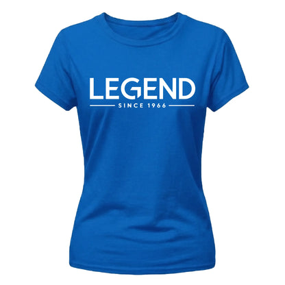 60th Birthday Gift Ladies Tshirt Legend Since 1966