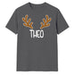 Minimalist Reindeer Antlers Name Christmas Unisex T-Shirt