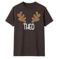 Minimalist Reindeer Antlers Name Christmas Unisex T-Shirt