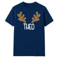 Minimalist Reindeer Antlers Name Christmas Unisex T-Shirt