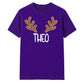 Minimalist Reindeer Antlers Name Christmas Unisex T-Shirt