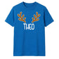 Minimalist Reindeer Antlers Name Christmas Unisex T-Shirt