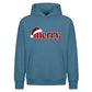 Minimalist santa hat merry text Christmas Oversized Hoodie