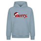 Minimalist santa hat merry text Christmas Oversized Hoodie