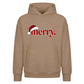 Minimalist santa hat merry text Christmas Oversized Hoodie