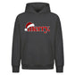Minimalist santa hat merry text Christmas Oversized Hoodie