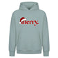 Minimalist santa hat merry text Christmas Oversized Hoodie