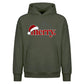Minimalist santa hat merry text Christmas Oversized Hoodie