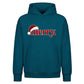 Minimalist santa hat merry text Christmas Oversized Hoodie