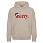 Minimalist santa hat merry text Christmas Oversized Hoodie