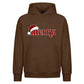 Minimalist santa hat merry text Christmas Oversized Hoodie
