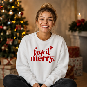 Minimalist typography quote Christmas Unisex Sweatshirt