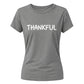 Minimalist white text typography Thanksgiving Ladies T-Shirt