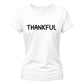Minimalist white text typography Thanksgiving Ladies T-Shirt